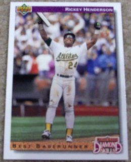 1992 Upper Deck Rickey Henderson # 648 MLB Baseball Best Baserunner Card: Sports Collectibles
