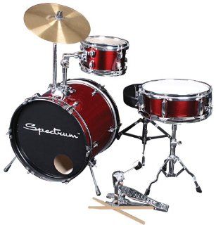 Spectrum AIL 651R Rockstar Red Three Piece Junior Drum Kit, Red Musical Instruments