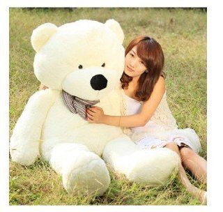 Teddy Bear Toy Doll Super White 47" Giant Huge Cuddly Stuffed Animals Plush Doll Toys & Games