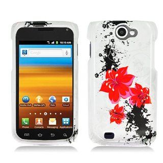 White Red Flower Hard Cover Case for Samsung Galaxy Exhibit 4G SGH T679: Cell Phones & Accessories