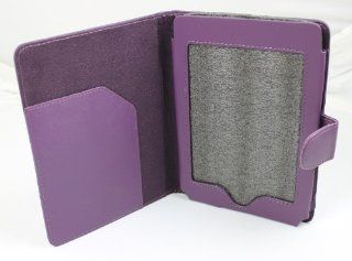 Leather Folio Case for Latest Generation  Kindle Touch Wi Fi 3g 6" E Ink Display   Purple Color + Screen Protector: Kindle Store