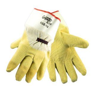 Global Glove 660 Gripster Rubber on 5 Piece Cotton Canvas Liner Glove with Safety Cuff, Work, Extra Large (Case of 72): Industrial & Scientific