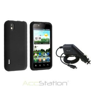 XMAS SALE!!! Hot new 2014 model Black Silicone Rubber Skin Case+Car Charger For LG Marquee Optimus Black P970CHOOSE COLOR: Cell Phones & Accessories