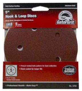 ali industries 3781 003 Master Mechanic, 5 Pack, 5  Inch, 220 Grit, Extra Fine, 5 Hole Hook and Loop Sanding Disc : Hook And Loop Discs : Patio, Lawn & Garden
