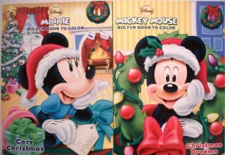 Mickey & Minnie Big Fun Books To Color   Cozy Christmas & Christmas Dreams (Paperback): Toys & Games