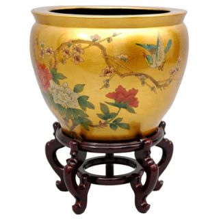 Oriental Furniture Birds and Flowers Vase