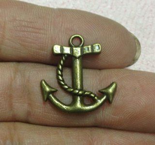 10 Piece Anchor Antique Bronze Tibetan Style Charms Pendants Jewelry Finding Supplies