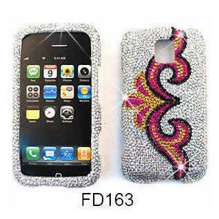 Cell Phone Skin + Hard Case Cover For Lg Optimus M / Optimus C Ms 690    Full Diamond Crystal: Cell Phones & Accessories