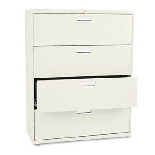HON 694LL   600 Series Four Drawer Lateral File, 42w x19 1/4d, Putty  Lateral File Cabinets  Electronics