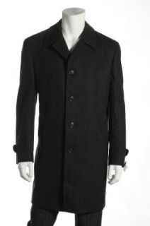 Lubiam Dark Brown Herringbone Top Coat $695 at  Mens Clothing store: Wool Outerwear Coats
