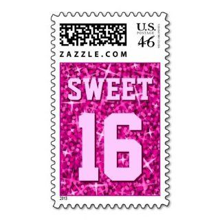 Glitz Pink 'Sweet 16' postage stamp: Toys & Games