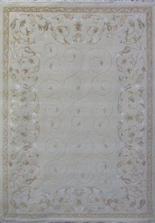 Carved Hand Knotted 6' X 8' Tibetan Handmade Wool & Silk Area Rug H1163   Carved Oriental Rug