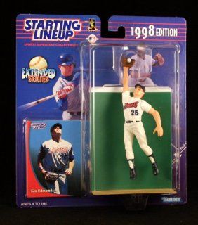 JIM EDMONDS / ANAHEIM ANGELS 1998 MLB Extended Series Starting Lineup Action Figure & Exclusive Collector Trading Card: Toys & Games