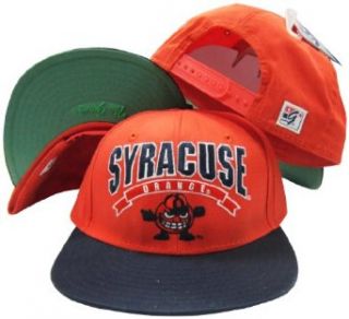 Syracuse Orangemen Orange/Navy Two Tone Snapback Adjustable Plastic Snap Back Hat / Cap Clothing