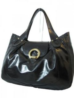 Women's Prestige Italian Leather Shoulder Bag Style 681 Black: Shoes