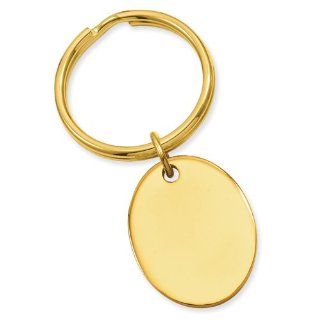 Kelly Waters Gold plated Polished Oval Key Ring: Jewelry