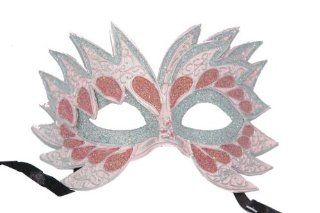 Beautiful Venetian Mask Pink Glitter Masquerade Party Mask Beauty