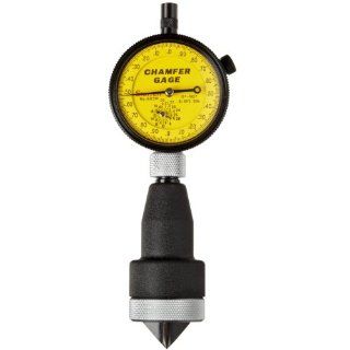 Starrett 683M 3Z Millimeter Reading Internal Chamfer Gauge With Yellow Dial, 0 90 Degree Angle, 0 25mm Range: Industrial & Scientific