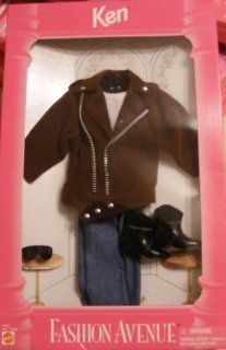 Barbie  Ken Fashion Avenue Ken Motorcycle Jacket Outfit 1995 14677: Toys & Games