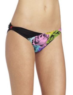 Volcom   Juniors Waroses Asymmetrical Full Swim Bottom, Size: X Small, Color: Black/Red Stripe at  Womens Clothing store: Fashion Swimsuit Bottoms Separates