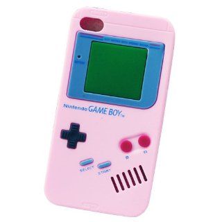 ke for Apple iPhone 4 4G 4S Baby Pink Gameboy Game Boy Silicone Case Soft Skin Cover Cell Phones & Accessories