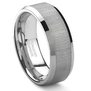 Tungsten Carbide Wedding Band Ring in Comfort Fit: Jewelry