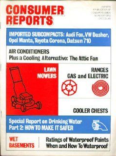 CONSUMER REPORTS Audi Fox Volkswagen Dasher Opel Toyota Datsun 710 tests 7 1974: Entertainment Collectibles