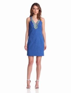 laundry BY SHELLI SEGAL Women's Beaded Jacquard Dress, Tide Pool, 4 at  Womens Clothing store: