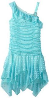 Amy Byer Girls 7 16 Plus Size One Shoulder Dress, Blue, 16.5: Clothing