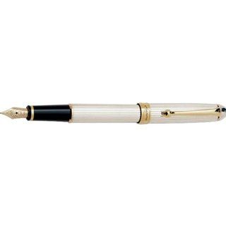 Aurora 88 Solid Sterling Silver Fountain Pen Fine : Office Products