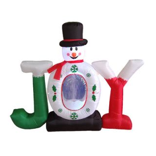 BZB Goods Christmas Inflatable Joy Snowman Snow Globe