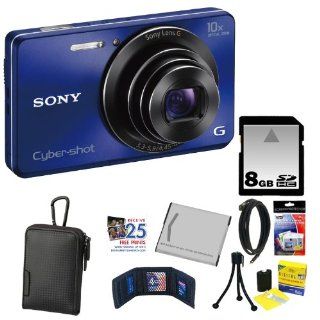 DSCW690/L Cybershot 16.1MP 10X Digital Camera Blue + Accessory Kit for Digital Cameras + FREE 25 Free Prints : Camera & Photo