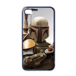 Boba Fett Star Wars Movie Cool iPhone 4 / iPhone 4s Black Designer Shell Hard Case Cover Protector Gift Idea: Cell Phones & Accessories