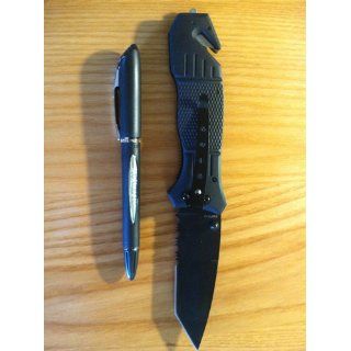 Smith & Wesson SWFR2S Extreme Ops Knife with Coated Tanto Blade and Rubber Coated Handle, Black: Home Improvement