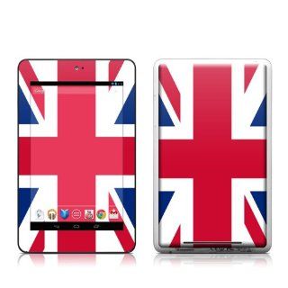 Union Jack Design Protective Decal Skin Sticker (High Gloss Coating) for Google Nexus 7 Tablet (no Rear camera   1st Gen 2012): Computers & Accessories