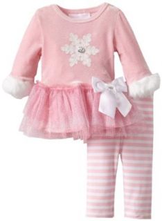 Bonnie Baby Girls Newborn Snowflake Applique Tutu Legging, Pink, 6 9 Months: Infant And Toddler Pants Clothing Sets: Clothing
