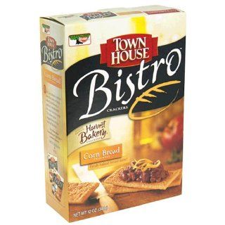 Town House Bistro Crackers, Corn Bread Crackers, 12 Ounce Boxes (Pack of 6) : Grocery & Gourmet Food