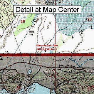 USGS Topographic Quadrangle Map   Silverwood Lake, California (Folded/Waterproof) : Outdoor Recreation Topographic Maps : Sports & Outdoors