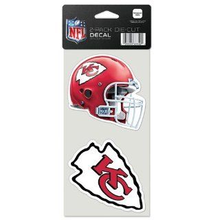 Diecutdecaltwo Kansas City Chiefs 4 Inch Die Cut Decal Set of Two Nfl Fan National Football League American Game Decoration Accessories : Sports Fan Automotive Decals : Sports & Outdoors