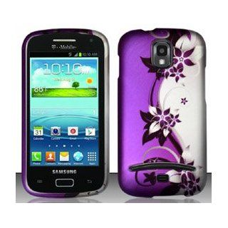 4 Items Combo For Samsung Galaxy S Relay 4G T699 (T Mobile) Purple Silver Vines 2D Design Snap On Hard Case Protector Cover + Car Charger + Free Stylus Pen + Free 3.5mm Stereo Earphone Headsets: Cell Phones & Accessories