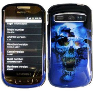 For Metropcs Samsung Admire R720 Accessory   Blue Skull Design Hard Case Proctor Cover+lf Stylus Pen: Cell Phones & Accessories