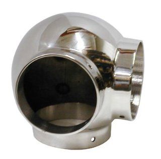 Lavi L40 703 2 2 In. Ball Elbow With Side Outlet   Polished Stainless Steel   Pipe Fittings  