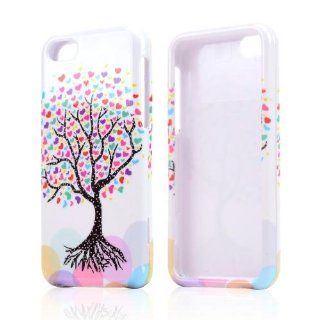 Love Heart Tree On White Hard Plastic Snap On Shell Case Cover For Apple Iphone 5c Cell Phones & Accessories