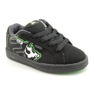 Etnies Metal Mulisha Fader Youth Boys Size 11 Black Nubuck Leather Skate Shoes Shoes