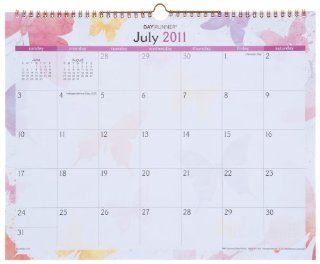 Day Runner Recycled Watercolors Monthly Wall Calendar, 15 Inch x 12 Inch, Design, 2011/2012 (PM91 707A) : Office Products