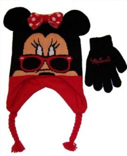 Girls Minnie Mouse Scandinavian Hat and Glove Set (3 6) [4010] Clothing