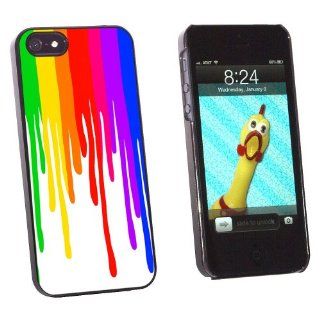 Graphics and More Paint Dripping Rainbow   Art Artist Painting Snap On Hard Protective Case for Apple iPhone 5/5s   Non Retail Packaging   Black: Cell Phones & Accessories