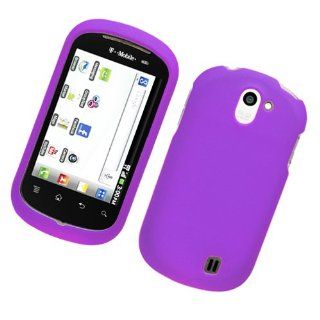 Purple Hard Plastic W/ Rubberized Coating Texture Case Cover for Doubleplay LG C729 Cell Phones & Accessories