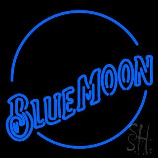Blue Moon Beer Beer Outdoor Neon Sign 24" Tall x 24" Wide x 3.5" Deep : Business And Store Signs : Office Products