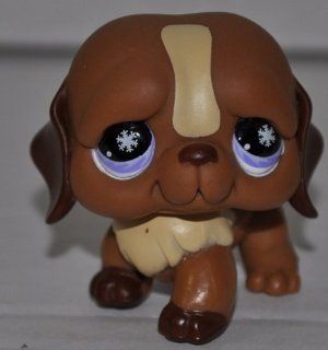 St. Bernard #729 (Pink/Purple Eyes, Snowflakes in Eyes) Littlest Pet Shop (Retired) Collector Toy   LPS Collectible Replacement Single Figure   Loose (OOP Out of Package & Print): Everything Else